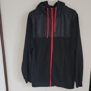 Pony Men's Black Hoodie with Red Accents